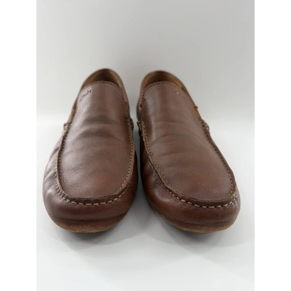 Clarks Men's Shoe Markman Brown Leather Driving Style Loafers Slippers Size 13 M